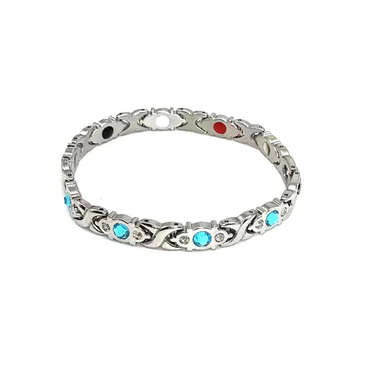Magnetic Lymphatic Drainage Bracelet for Men Women Lymphatic Detox Zircon Bracelet Slimming Magnetic Therapy Health Care Gift