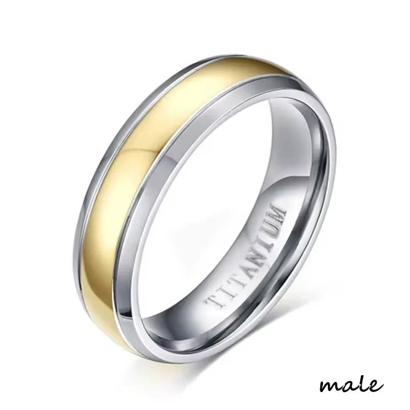 Zirconia Rings Men Stainless Steel Ring Wedding