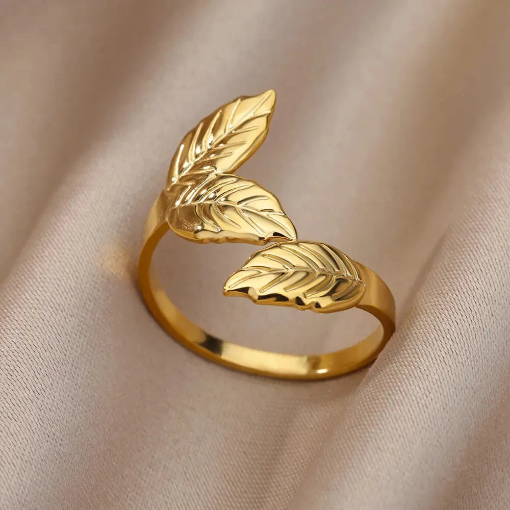 Stainless Steel Rings for Women Gold Color Never Fade Luxury