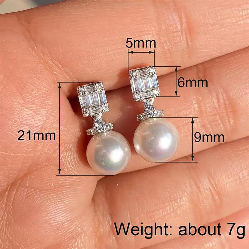 Elegant Pearl Women Drop Earrings