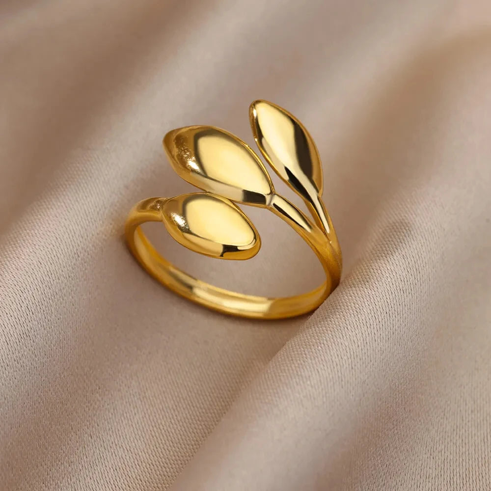 Stainless Steel Rings for Women Gold Color Never Fade Luxury