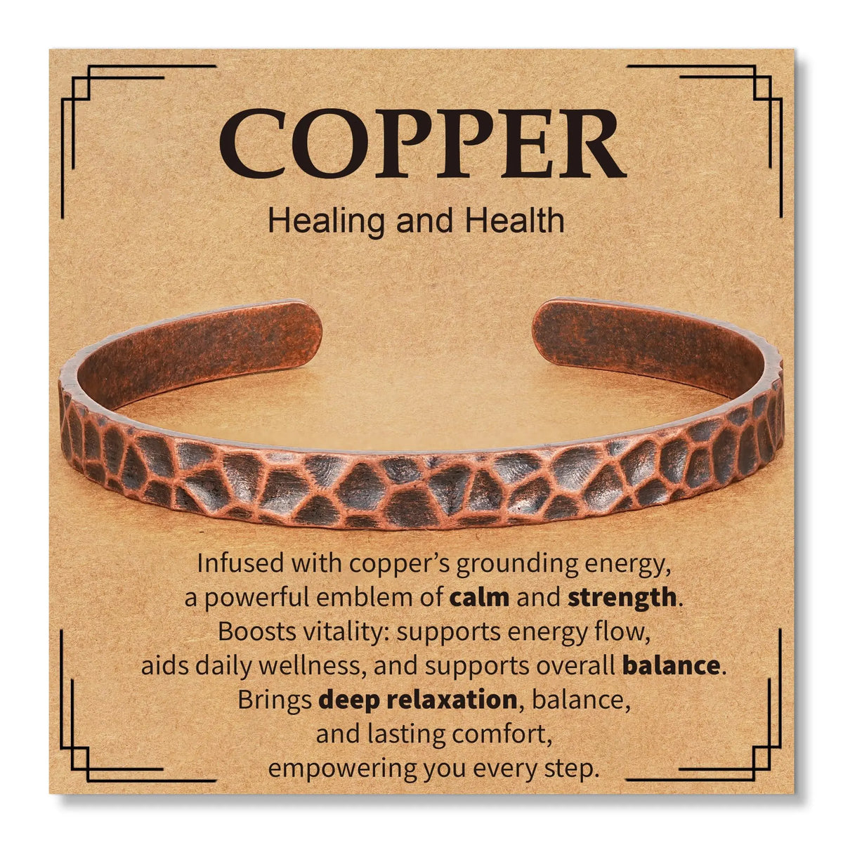 Pure Copper Healing Bracelets for Women Men Waterproof