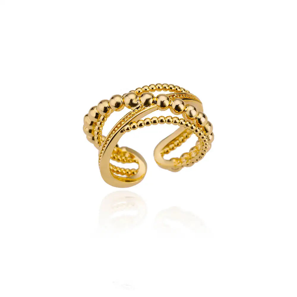 Stainless Steel Rings for Women Gold Color Never Fade Luxury