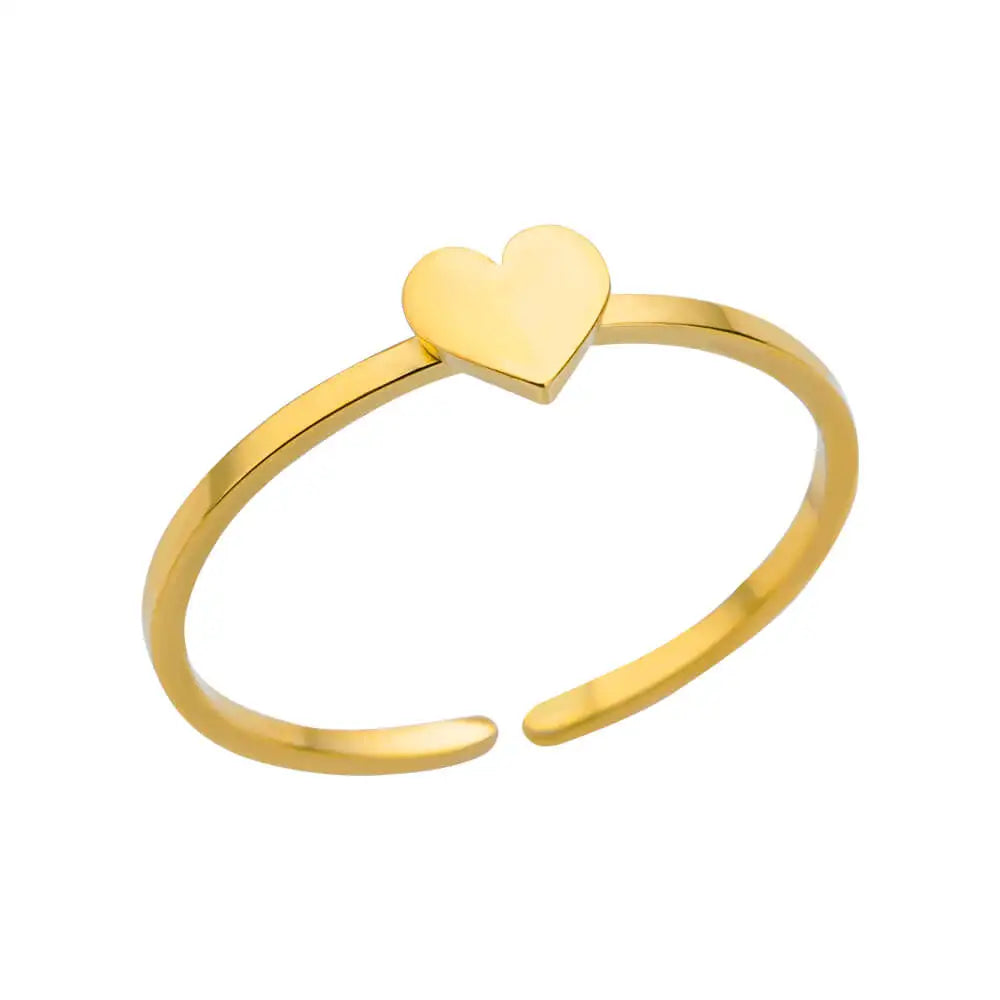 Stainless Steel Rings for Women Gold Color Never Fade Luxury