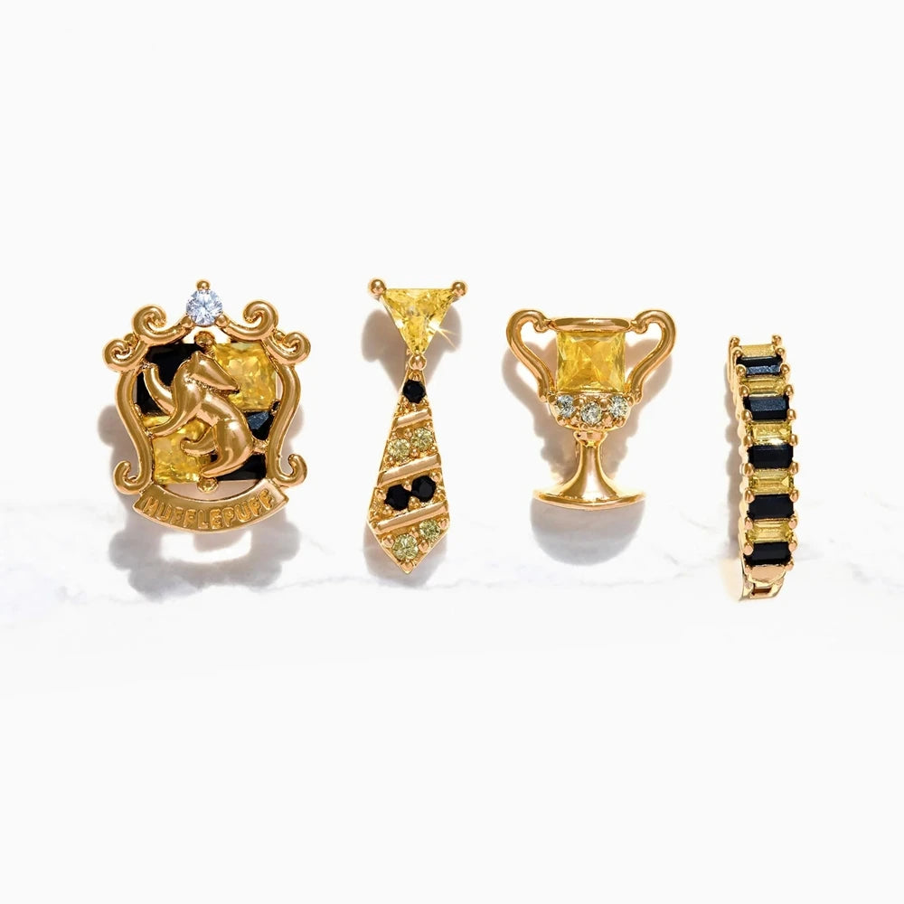 Stud Earrings Gold Color Plated Cubic Zirconia Crystal Stone Women Jewelry