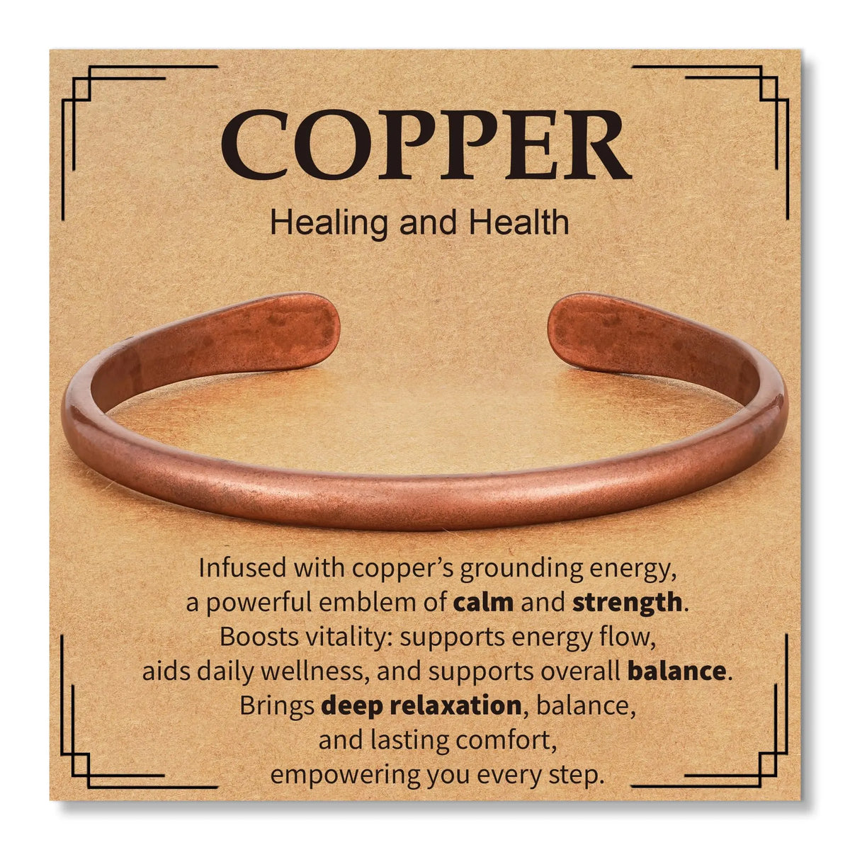 Pure Copper Healing Bracelets for Women Men Waterproof