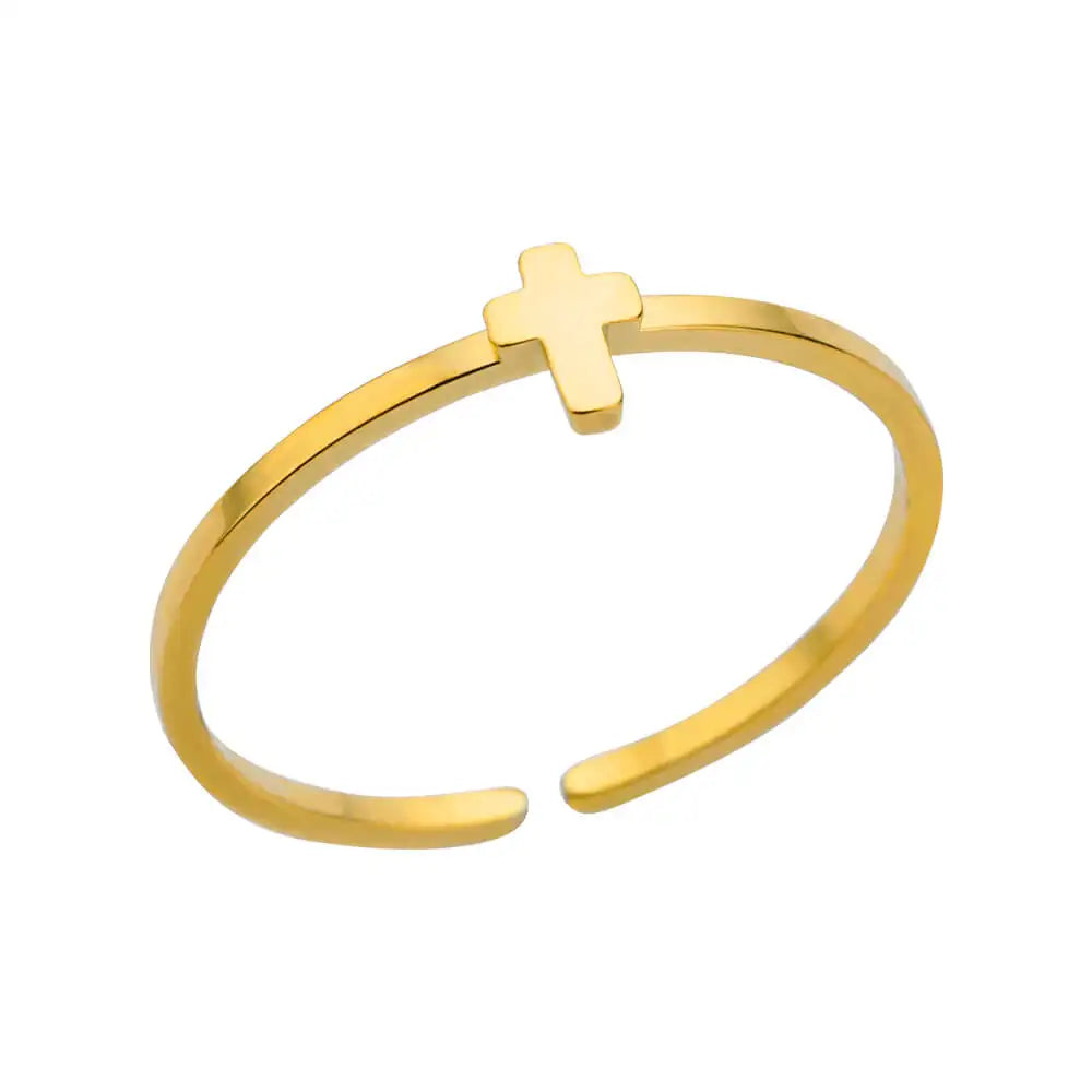 Stainless Steel Rings for Women Gold Color Never Fade Luxury