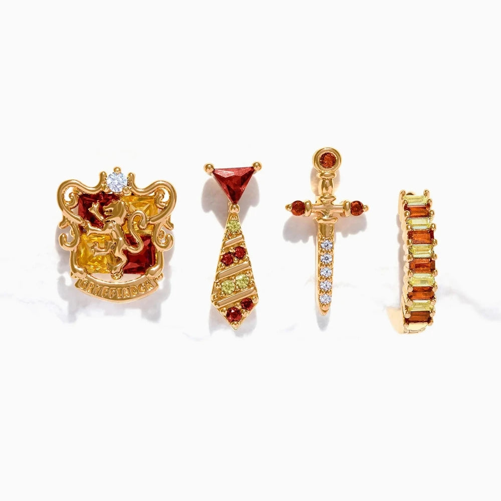 Stud Earrings Gold Color Plated Cubic Zirconia Crystal Stone Women Jewelry
