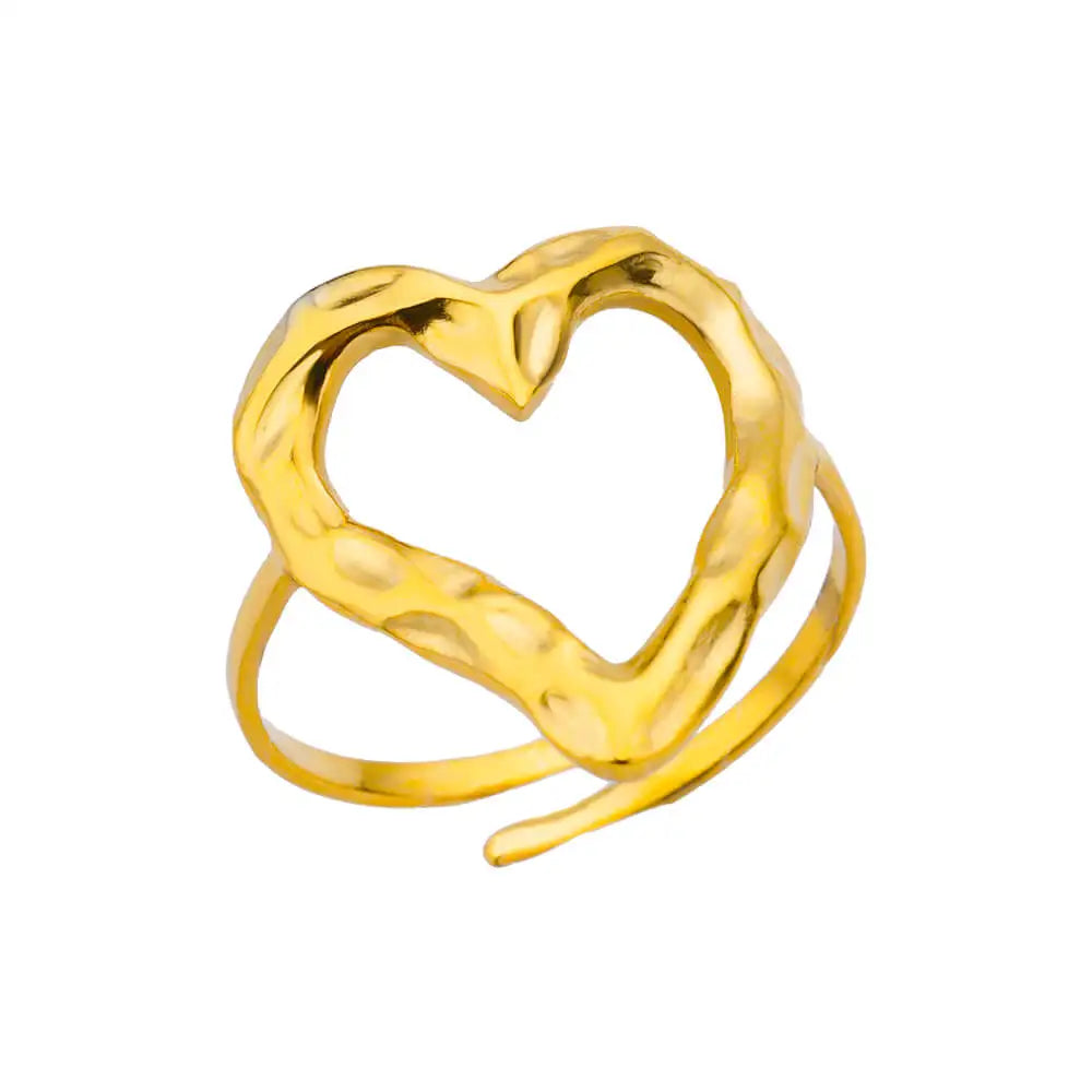 Stainless Steel Rings for Women Gold Color Never Fade Luxury