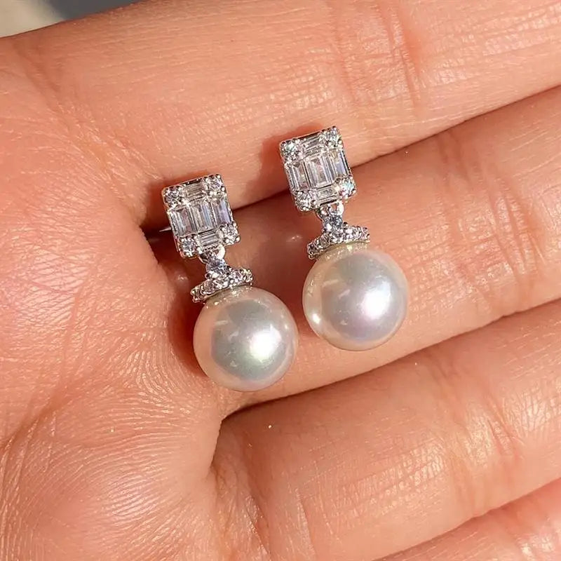 Elegant Pearl Women Drop Earrings