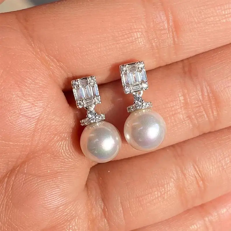 Elegant Pearl Women Drop Earrings