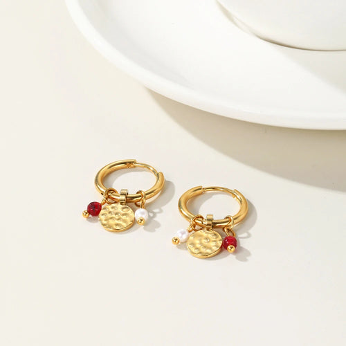 18K Gold Plated Stainless Steel Hoop Earrings