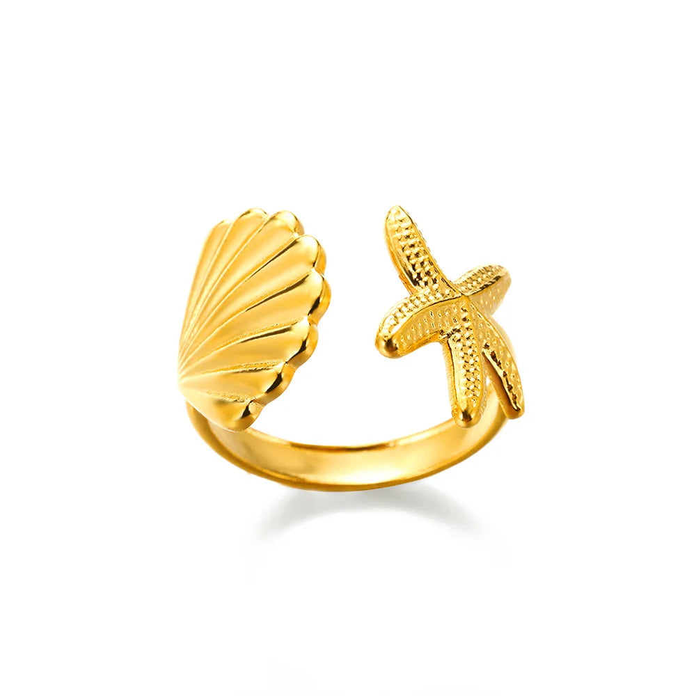 Stainless Steel Rings for Women Gold Color Never Fade Luxury