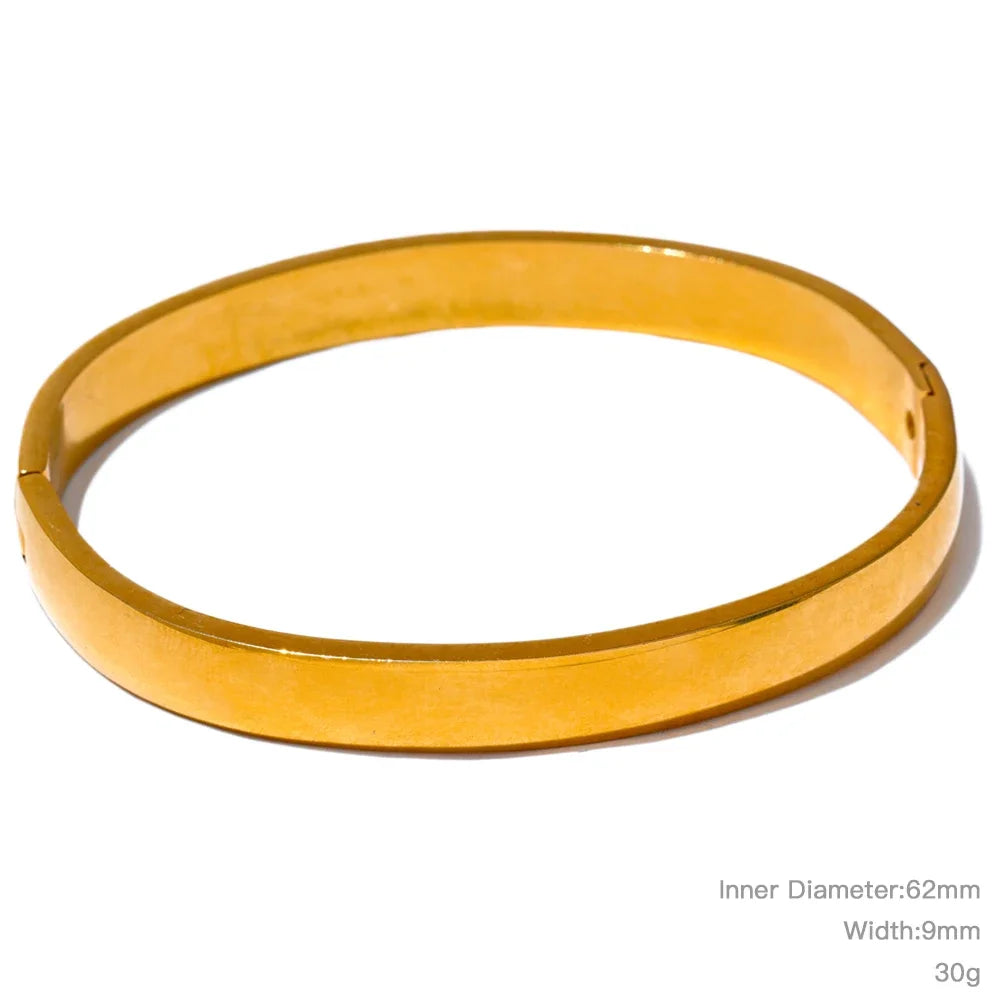 ✨ Aura Gold Bangle ✨ elegant, memorable, and fits a minimalist 18K gold-tone bracelet.