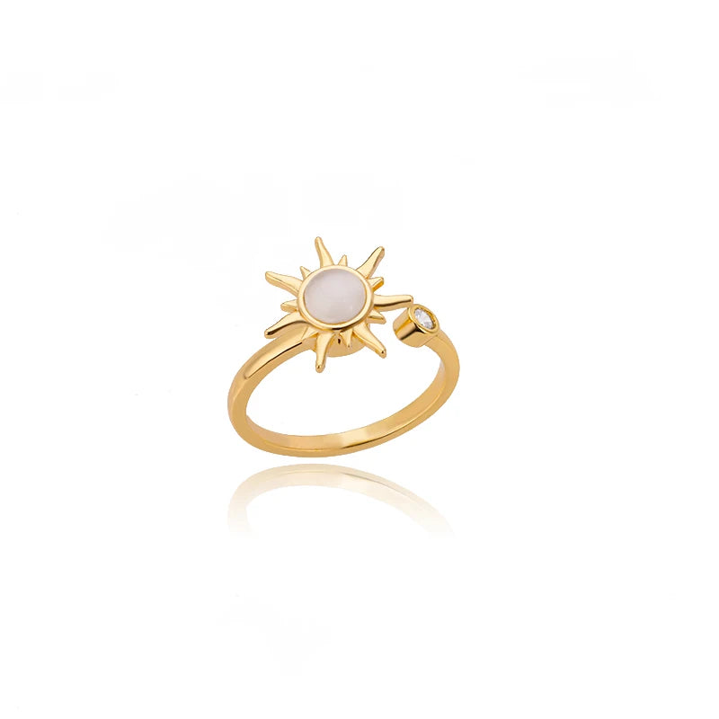 Stainless Steel Rings for Women Gold Color Never Fade Luxury