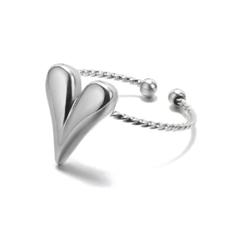 Stainless Steel Rings for Women Gold Color Never Fade Luxury