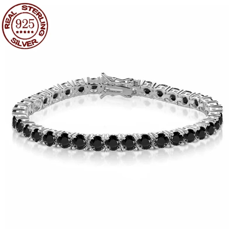 100% Real S925 Sterling Silver 18K Gold Plated Inset 5A Grade Zircon Sparkling