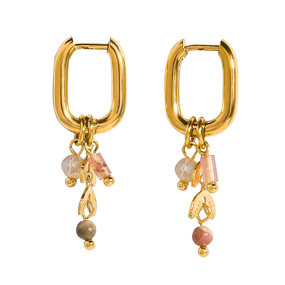 18K Gold Plated Stainless Steel Hoop Earrings