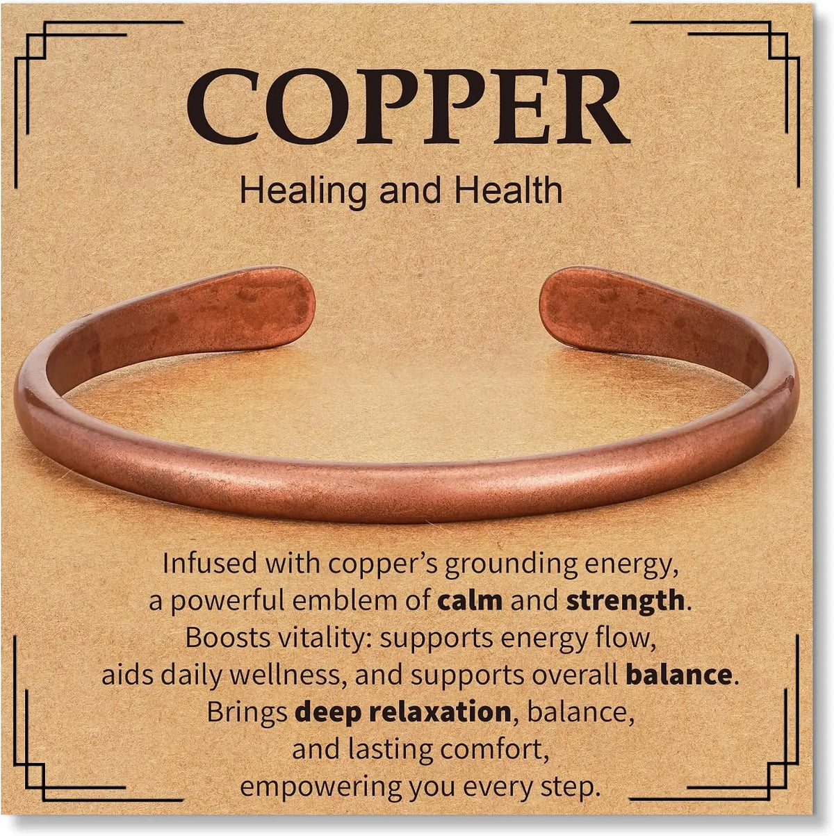 Pure Copper Healing Bracelets for Women Men Waterproof