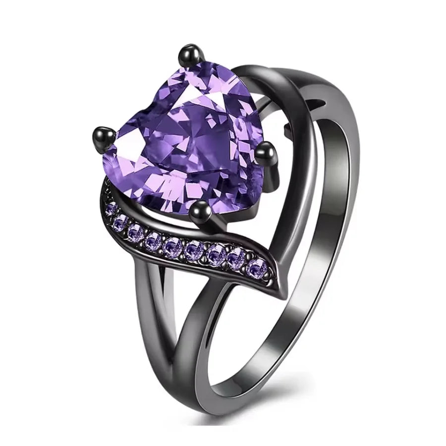 Blue Rhinestones Zircon Ring Men Stainless Steel Celtic Dragon Ring