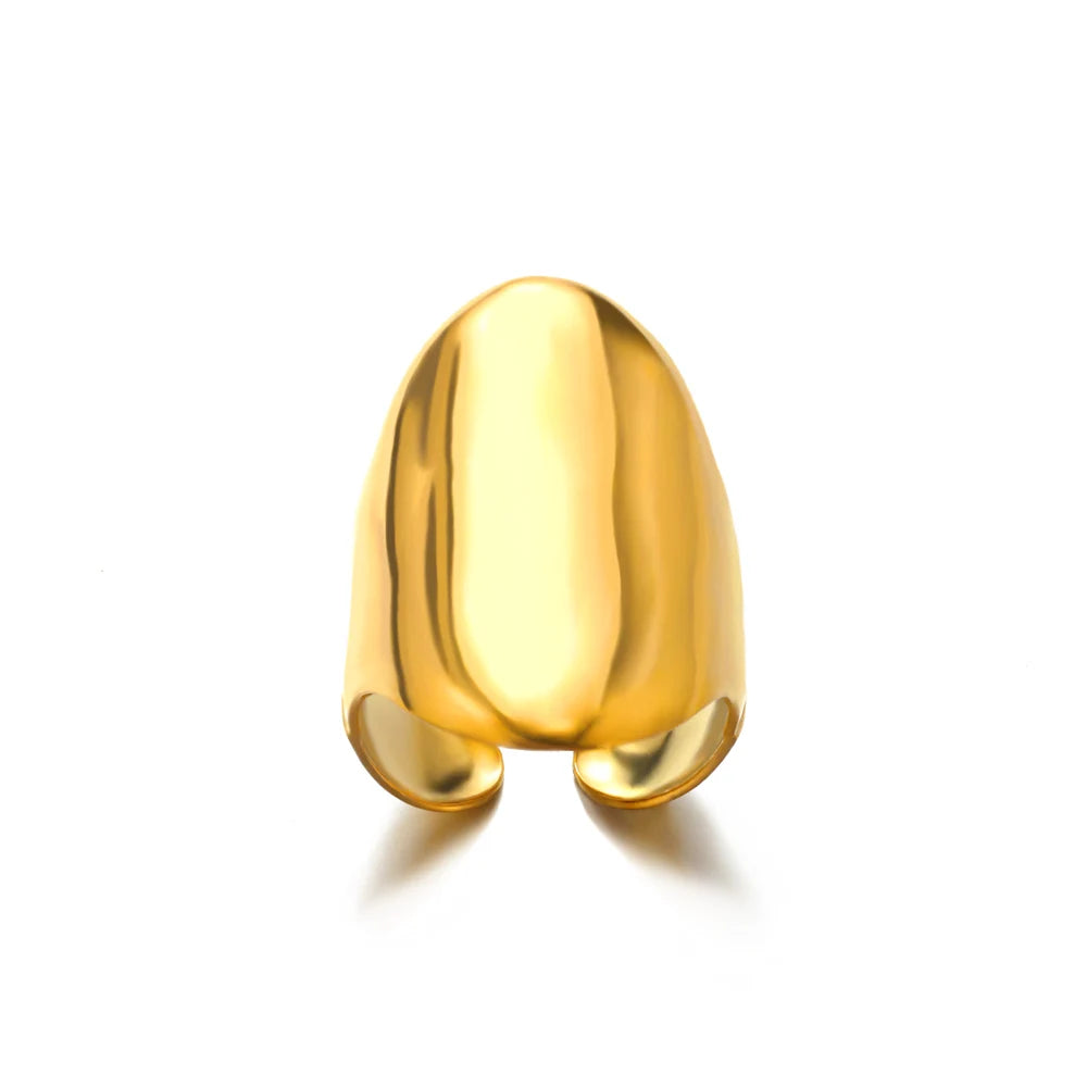 Stainless Steel Rings for Women Gold Color Never Fade Luxury