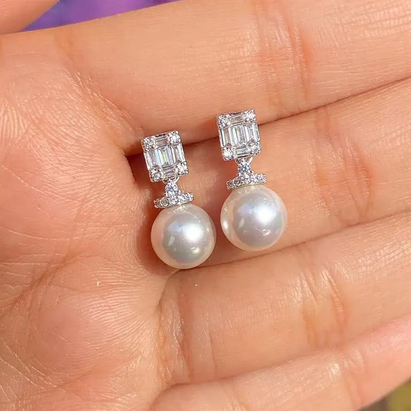 Elegant Pearl Women Drop Earrings