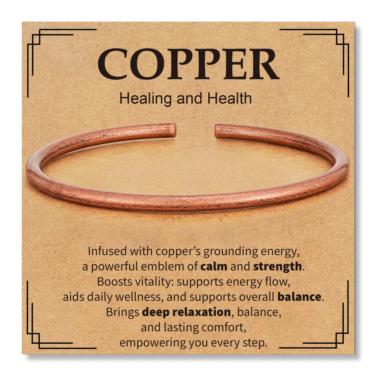 Pure Copper Healing Bracelets for Women Men Waterproof