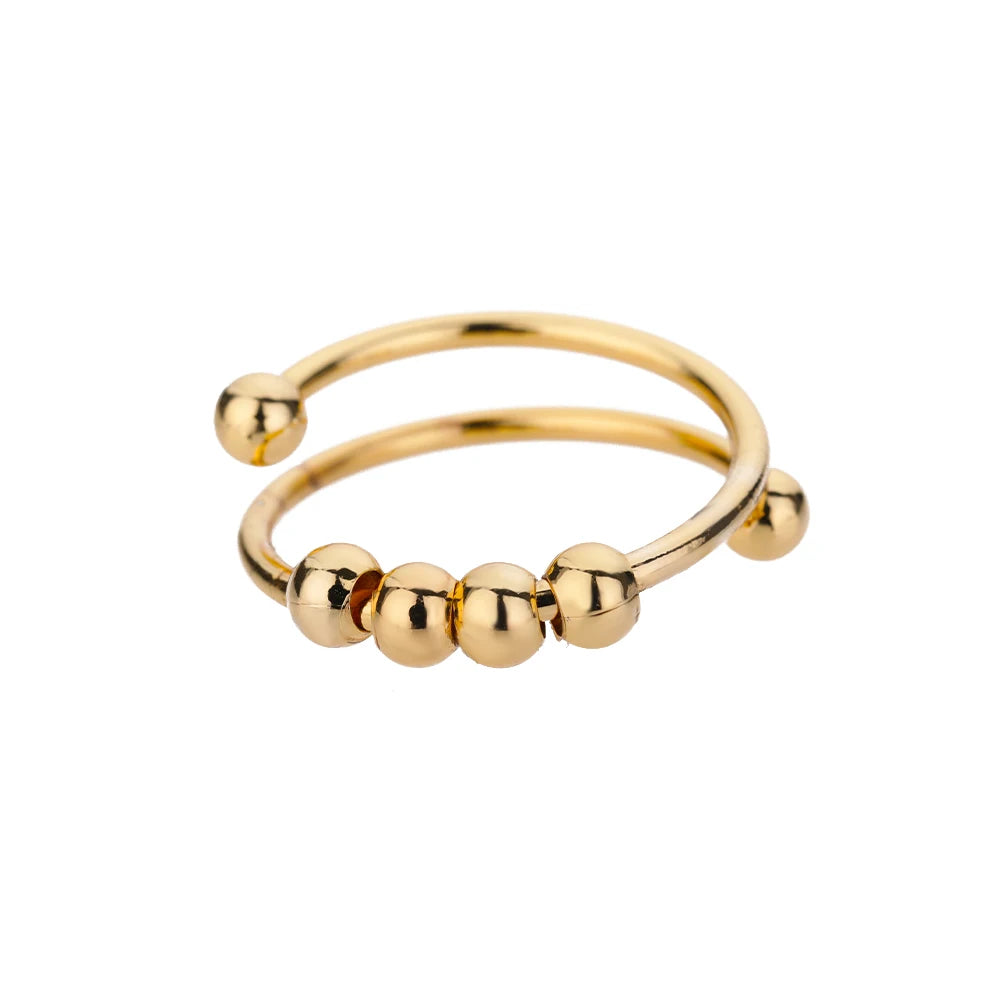 Stainless Steel Rings for Women Gold Color Never Fade Luxury
