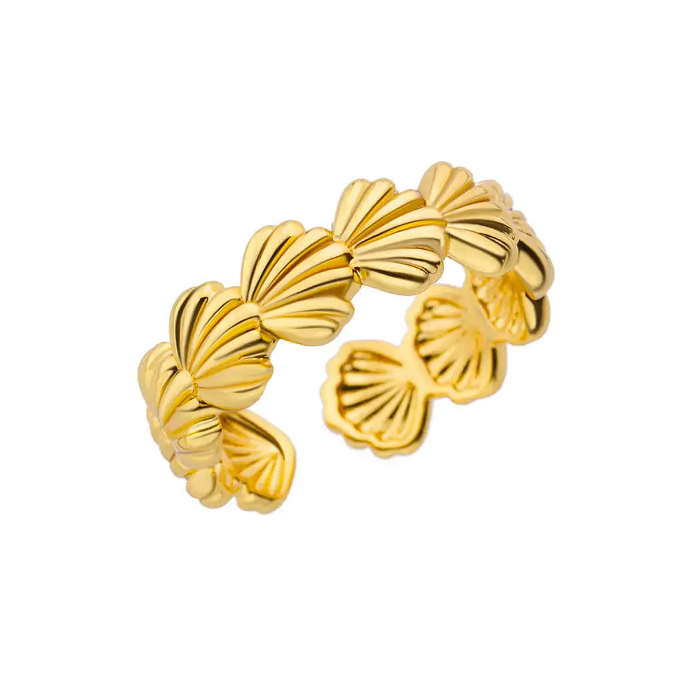 Stainless Steel Rings for Women Gold Color Never Fade Luxury
