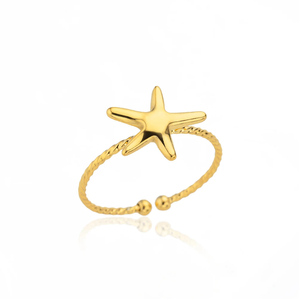 Stainless Steel Rings for Women Gold Color Never Fade Luxury
