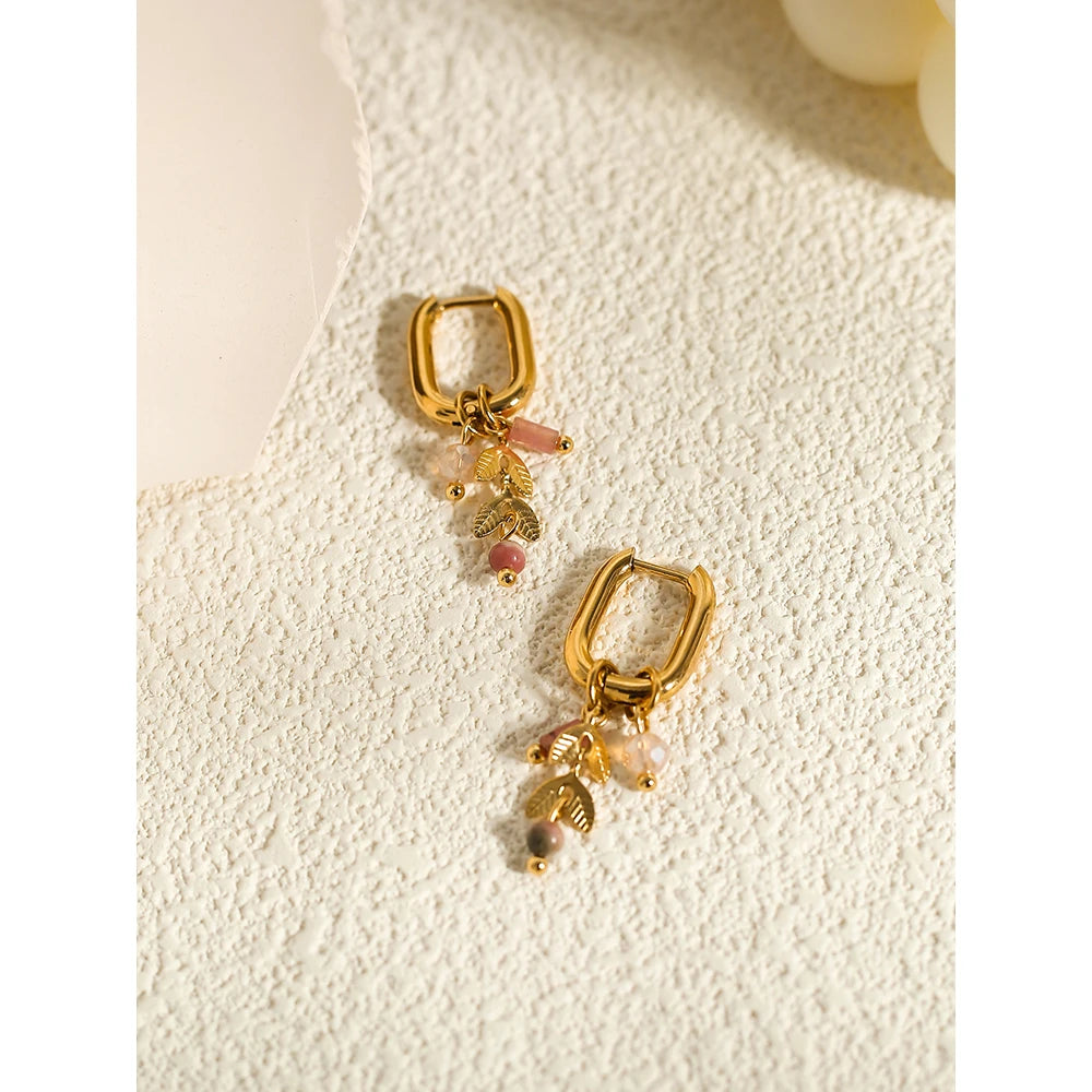 18K Gold Plated Stainless Steel Hoop Earrings