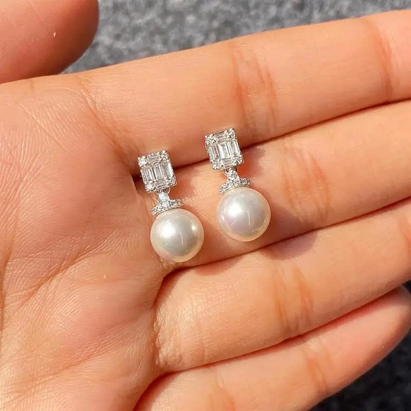 Elegant Pearl Women Drop Earrings