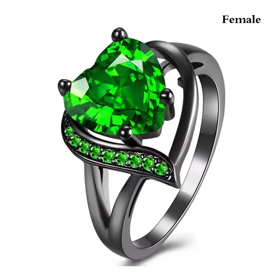 Blue Rhinestones Zircon Ring Men Stainless Steel Celtic Dragon Ring