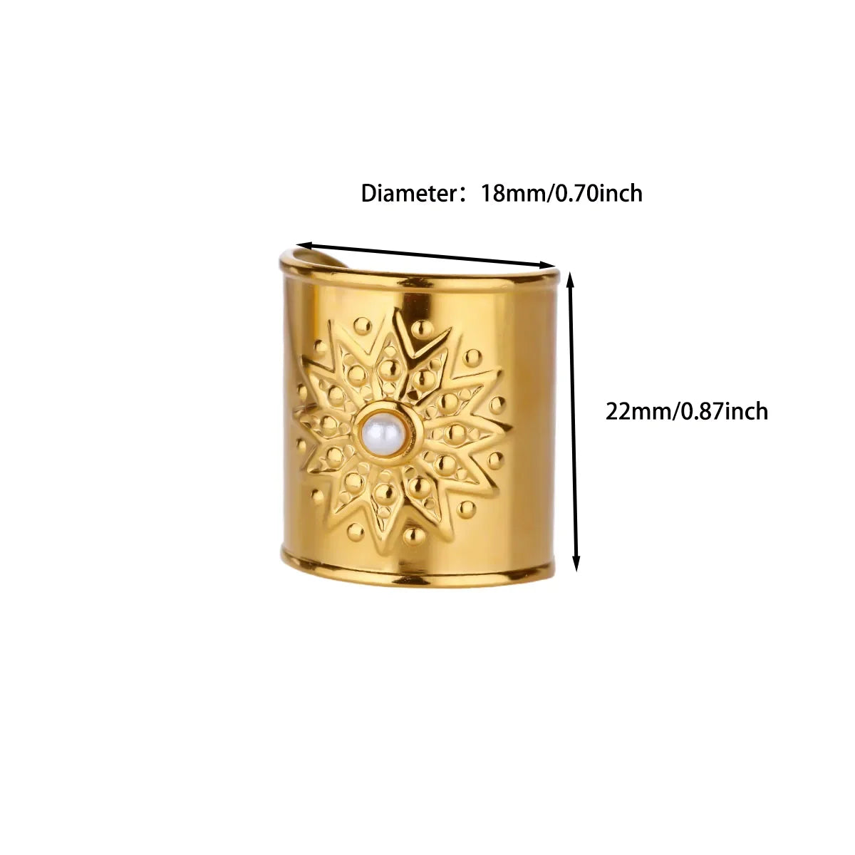 Punk Türkiye Eye Zirconcia Rings Gold Color Stainless Steel Waterproof
