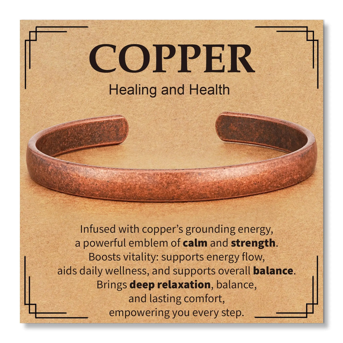 Pure Copper Healing Bracelets for Women Men Waterproof