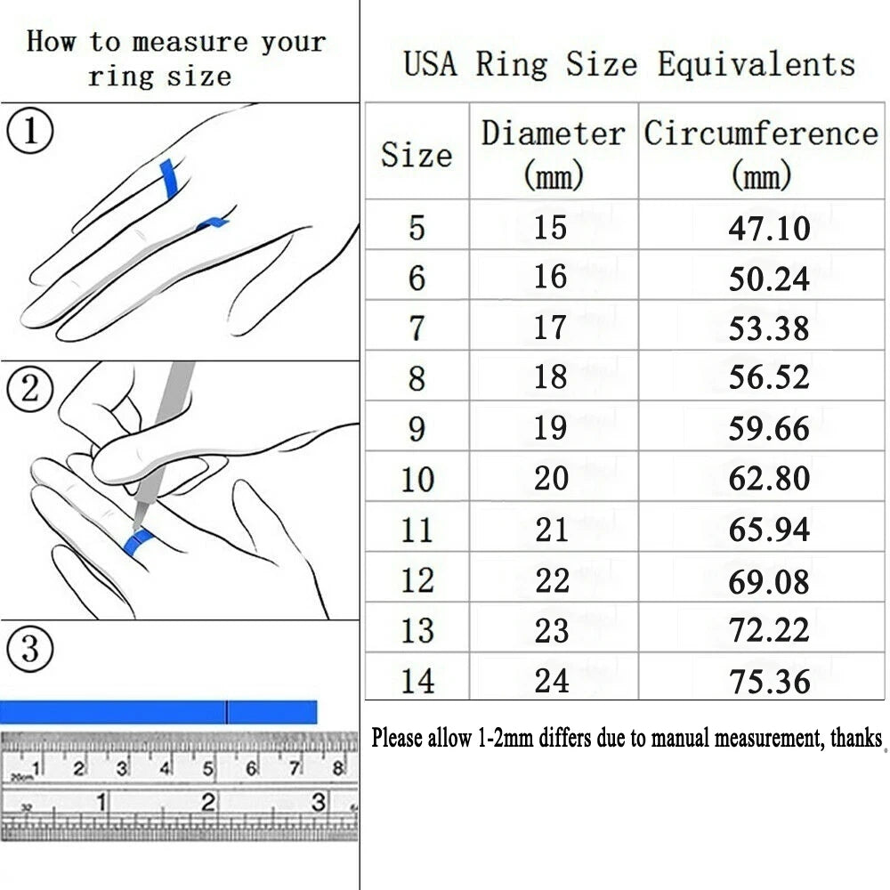 Zirconia Rings Men Stainless Steel Ring Wedding