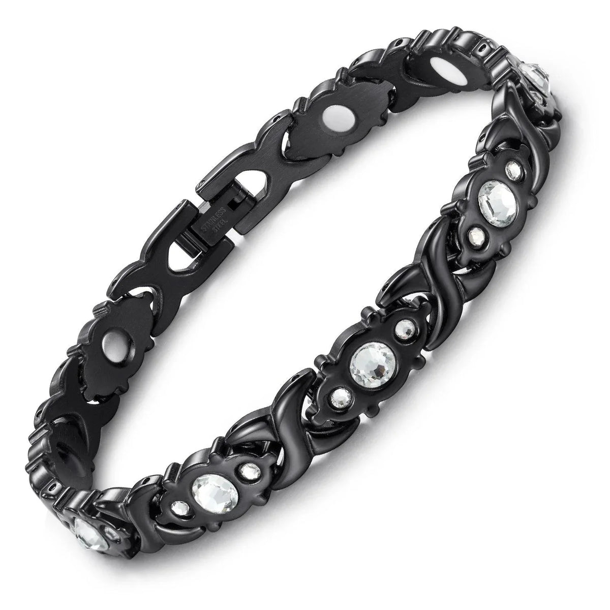 Magnetic Lymphatic Drainage Bracelet for Men Women Lymphatic Detox Zircon Bracelet Slimming Magnetic Therapy Health Care Gift