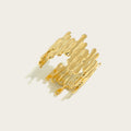 18K Gold Plated Stainless Steel Irregular Wide Rings