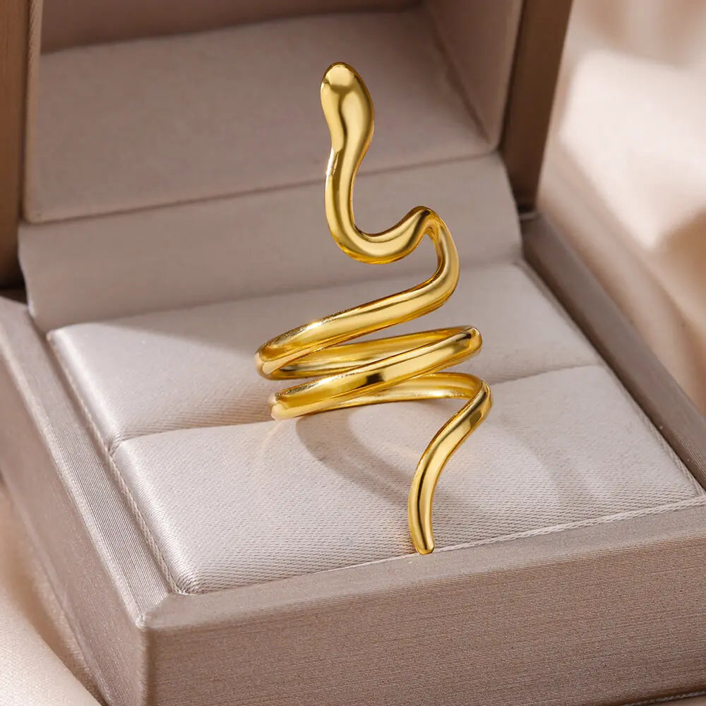 Stainless Steel Rings for Women Gold Color Never Fade Luxury